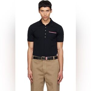 THOM BROWNE
Navy Pique Pocket Polo size 1 or S